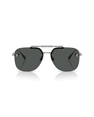 Versace 60Mm Square Sunglasses - Black