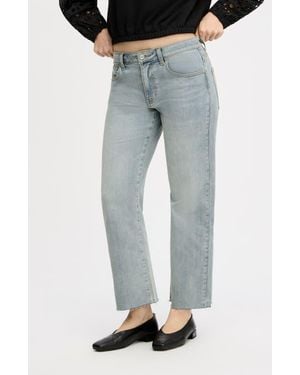Sam Edelman Ankle Straight Leg Jeans - Gray