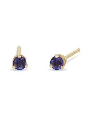 Zoe Chicco 14K Stone Stud Earrings - Blue