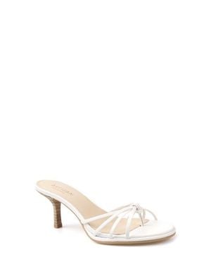 Zigi Lingerr Leather Kitten Heel Sandal - White