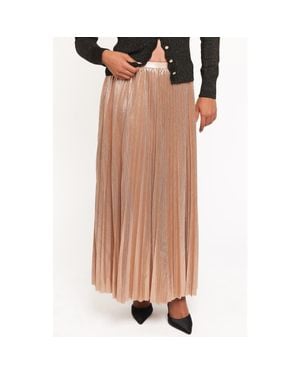 Petal & Pup Bethy Pleated Maxi Skirt - Brown