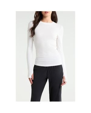 Splits59 Louise Rib Long Sleeve T-Shirt - White