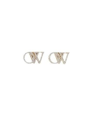 Off-White c/o Virgil Abloh Ow Earrings W/ Strass - White
