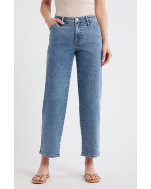 City Blues Slant Pocket Ankle Straight Leg Jeans - Blue