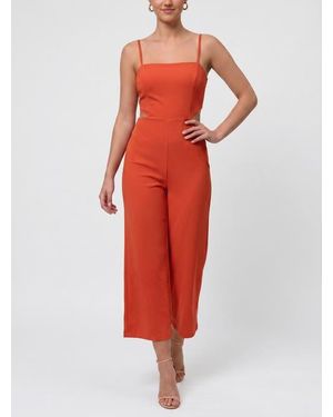 Rachel Roy Andria Sleeveless Cutout Jumpsuit - Red