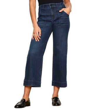Sanctuary Insider Crop High Waist Cropped Straight Leg Jeans - Blue