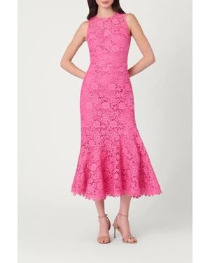 Shoshanna Floral Lace Anamaria Dress - Pink