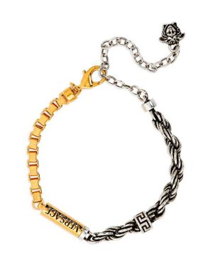 Versace Two-Tone Mixed Chain Bracelet - Metallic