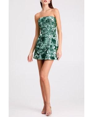 HELSI Linda Sequin Strapless Minidress - Green