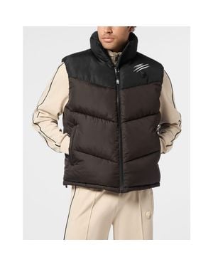 Philipp Plein Puffer Jacket Vest - Black