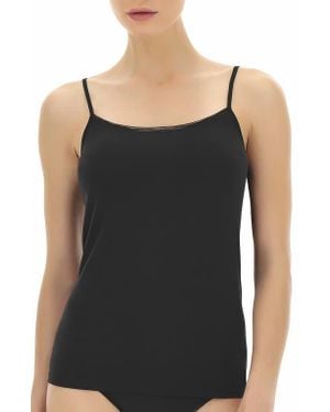 Oroblu Perfect Line Tulle Trim Stretch Modal Camisole - Black