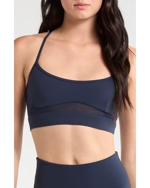 Mpg Sculpt Mesh Inset Sports Bra - Blue