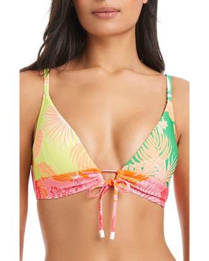 Sanctuary Tie Front Bikini Top - Red