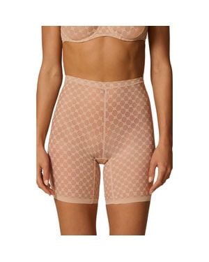 Simone Perele Plume Uplifting Embroidered Shaping Shorts - Pink