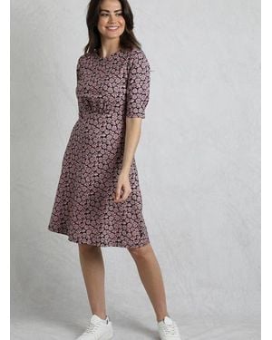 Weird Fish Cassandra Jersey Swing Dress - Brown