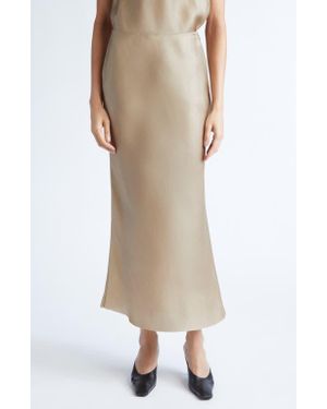 GIA STUDIOS Noe Vietnamese Silk Slip Skirt - Natural