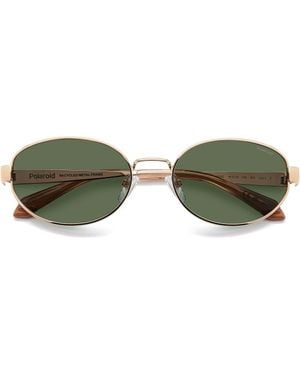 Polaroid 55Mm Polarized Oval Sunglasses - Green