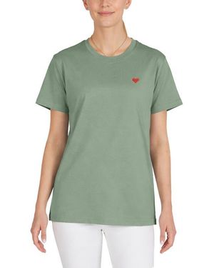 Alix Pixel Heart Jersey Relaxed Tee - Green