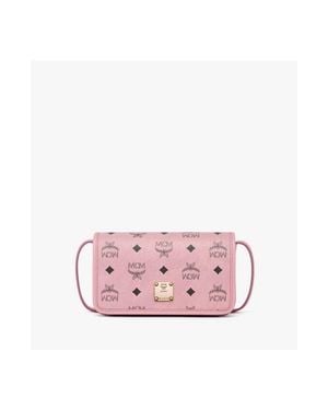 MCM Aren Crossbody Wallet - Pink