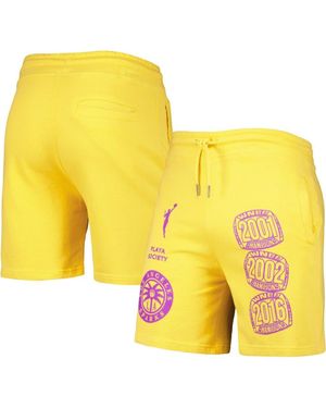 Playa Society Los Angeles Sparks Legacy Logo Shorts - Yellow