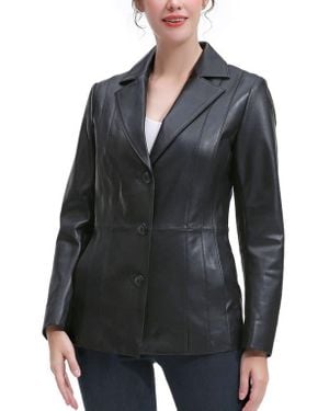 Kimi + Kai Madeline Leather Blazer - Black