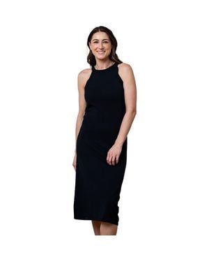 Hope & Henry Halter Tie Sweater Dress - Blue
