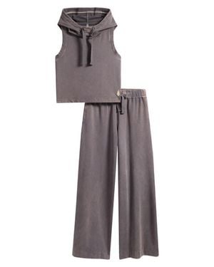 Free People Keep Pace Hoodie & Sweatpants Set - Gray
