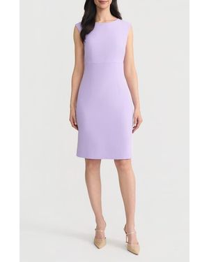 Kasper Sleeveless Sheath Dress - Purple