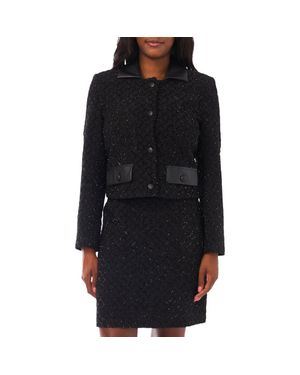 Vince Camuto Metallic Crop Jacket - Black