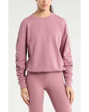 Zella Cinch Side Long Sleeve Top - Pink