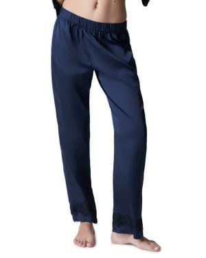 Simone Perele Satin Secrets Lounge Pants - Blue