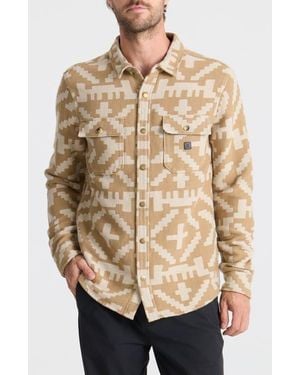 Roark Nordsman Jacquard Flannel Snap-Up Overshirt - Natural