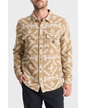 Roark Nordsman Jacquard Flannel Snap-Up Overshirt - Natural
