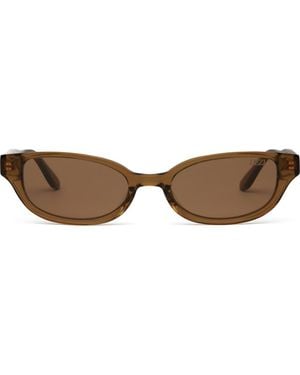 DEZI Gia Rectangular Gradient Sunglasses - Brown