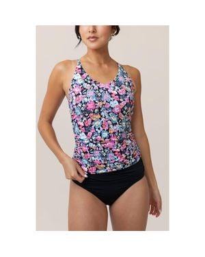 Nanis V-Neck Tankini - Blue
