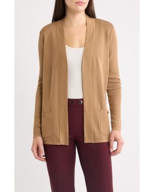 Anne Klein Malibu Open Front Cardigan - Red