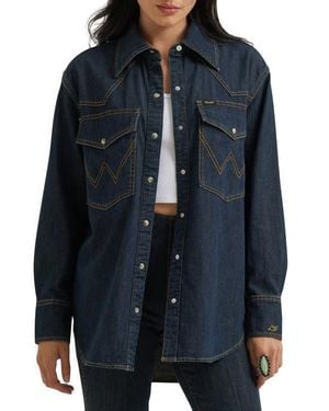 Wrangler Western Denim Shirt - Black