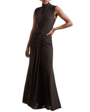 Reiss Daniella Drape & Ruched Detail Sleeveless Gown - Multicolor