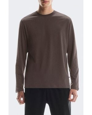 On Shoes Focus Lg Sleeve Pima Cott Blend T-Shirt - Brown