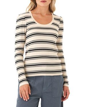Threads For Thought Nimia Alpine Stripe Rib Top - Gray