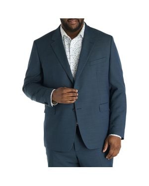 JV Reflex Big & Tall Solid Suit Jacket - Blue