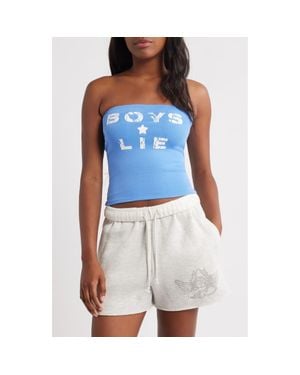 Boys Lie I'M The Captain Tube Top - Blue