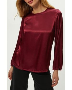Michael Stars Lali Satin Top - Red