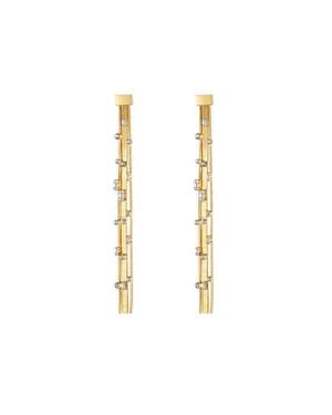 Classicharms Tassel Zirconia Earrings - White