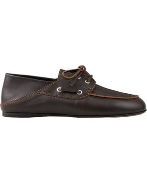 Sandro Leather Loafers - Brown