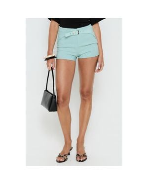 Princess Polly Viridian Belted Micro Shorts - Blue