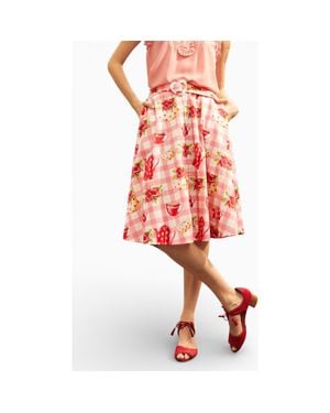 ModCloth Tea Time Cutie Skirt - Red