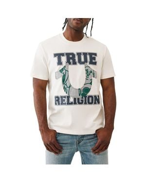True Religion Terry Appliqué Graphic T-Shirt - Gray