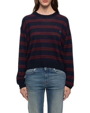 Zadig & Voltaire Swapy Stripe Cashmere Sweater - Blue