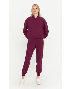 Generation Love Renae Compact Crystal Hoodie - Red